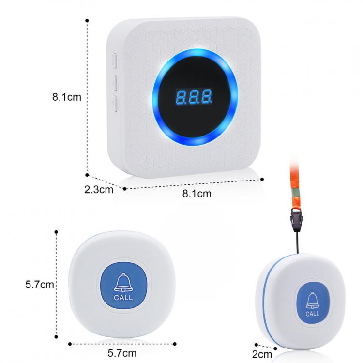 LIKEPAI Caregiver Pager Wireless Call Button Calling alarm System Patient for Elderly Attendant Patient Nurses Call Button Transmitter 第2张