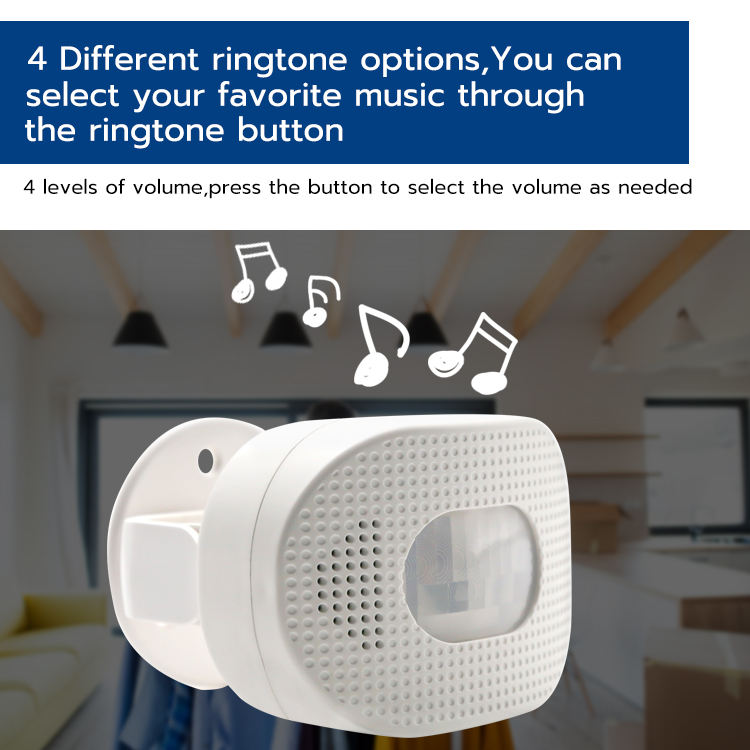 LIKEPAI wire free PIR motion sensor detector wireless doorbells for welcome or entrance alert PIR Sensor Transmitter 第3张